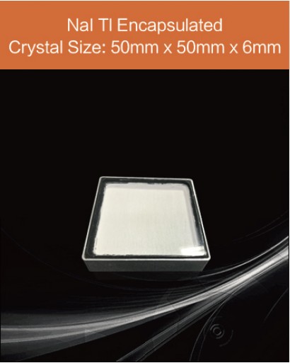 NaI Tl Scintillation Crystal, NaI Tl Scintillator, Thallium Doped Sodium Iodide Scintillation Crystal, 50mm x 50mm x 6mm